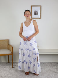 Naomi Tiered Skirt with Side Slit