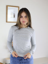Kelli Essential  L/S Tee - Grey