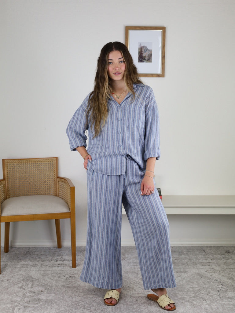 Z Supply - The Perfect Striped Pant - Indigo
