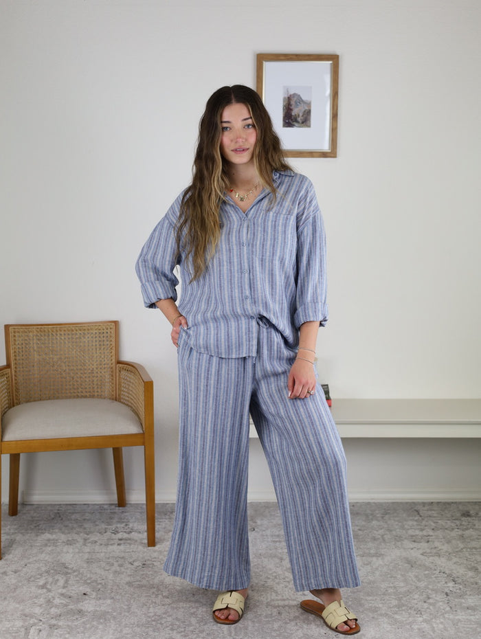 Z Supply - The Perfect Striped Pant - Indigo