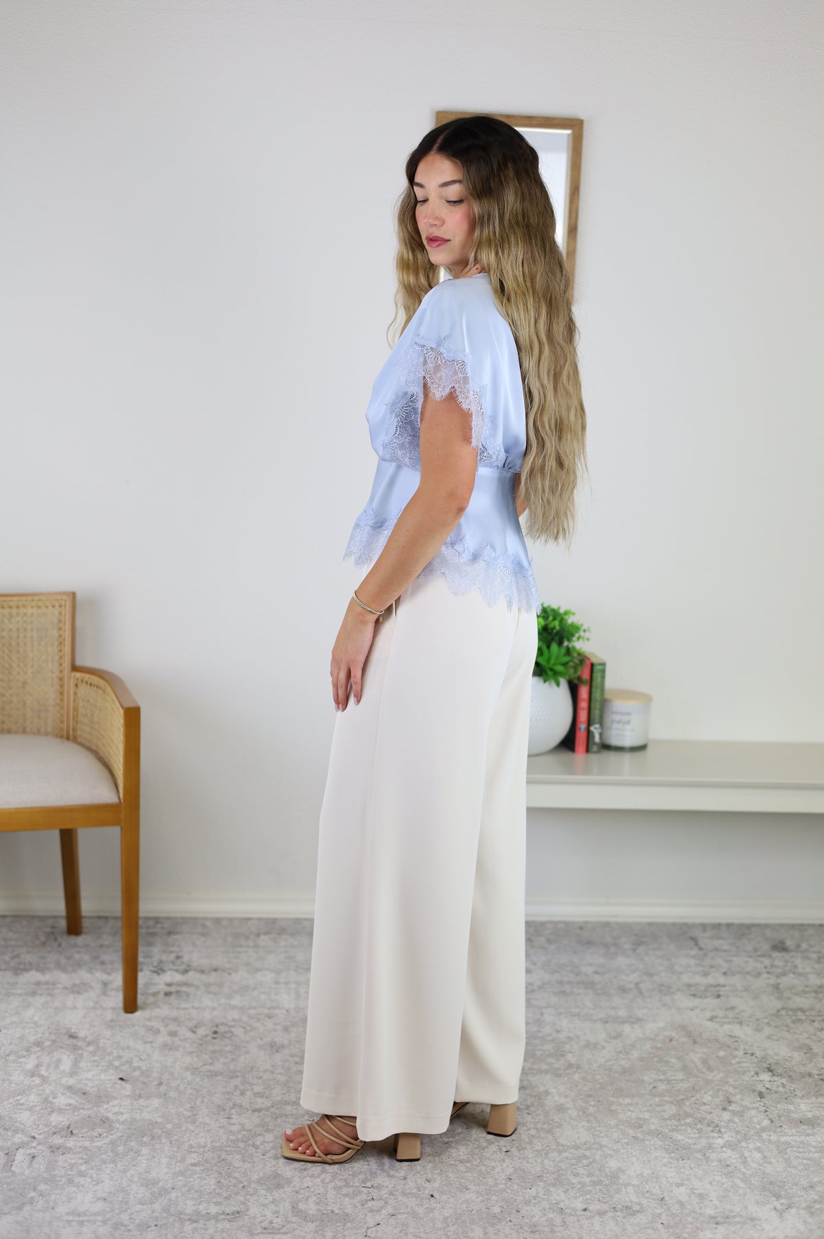 Tulip Lace Trim Blouse