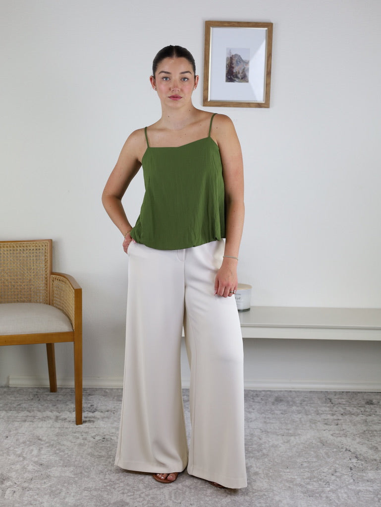 Reneece Cami Top with Bubble Hem