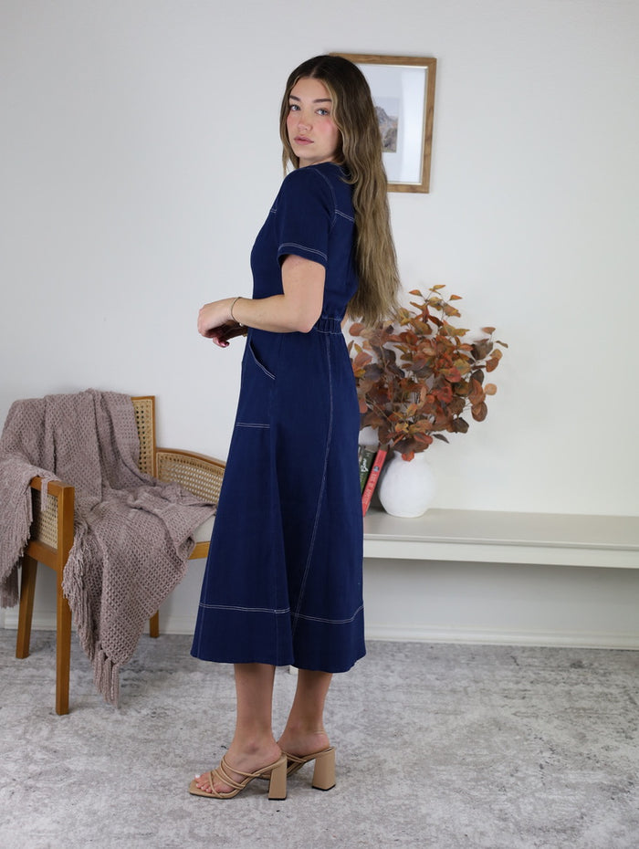 Dani Denim Delight Midi Dress
