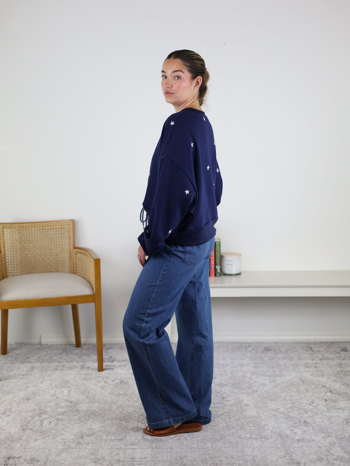 Lulu Star Embroidery Sweatshirt