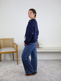 Lulu Star Embroidery Sweatshirt