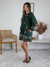 Hunter Embroidered Mini Dress