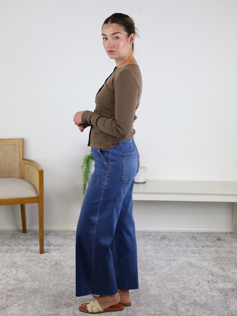 Brady High Rise Wide Leg Denim