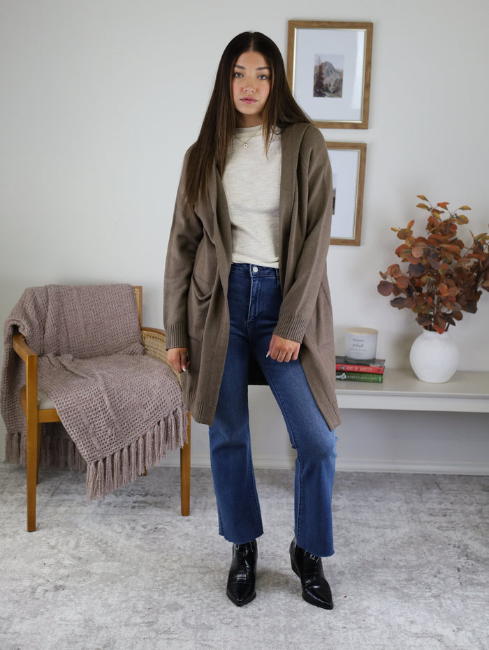 Long Hooded Cardigan