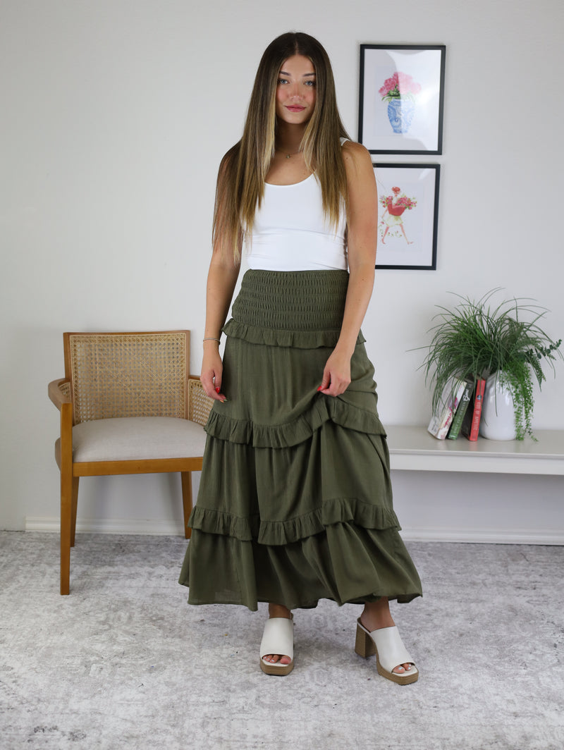 Trudie Ruffle Tier Maxi Skirt or Dress