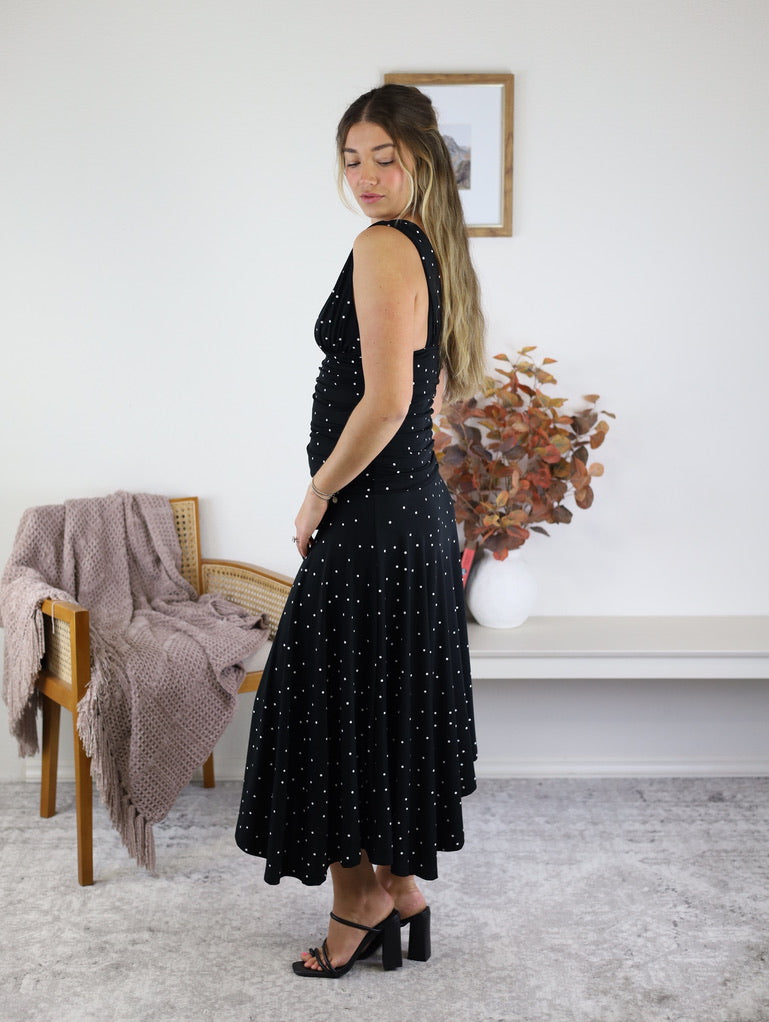 Liza Polka Dot Midi Dress
