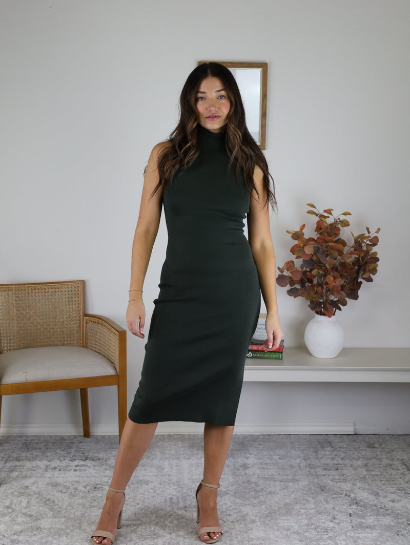 Lizbeth Turtleneck Midi Sweater Dress