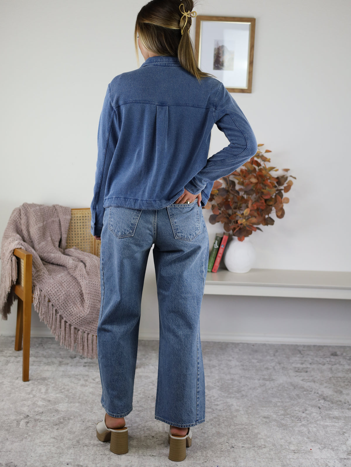 Z Supply - All Day Cropped Knit Denim Jacket