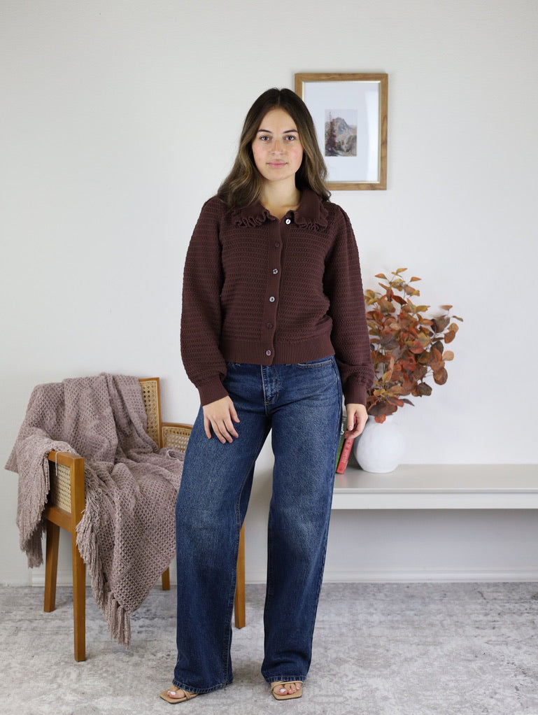 Lucinda Ruffle Collar Cardigan