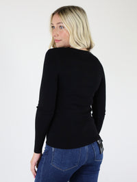 Alex L/S Solid Sweater-Black