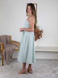 Anderson Striped Midi Dress - Green