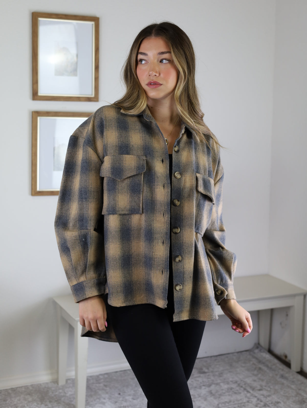 Oscar Mixed Plaid Shacket