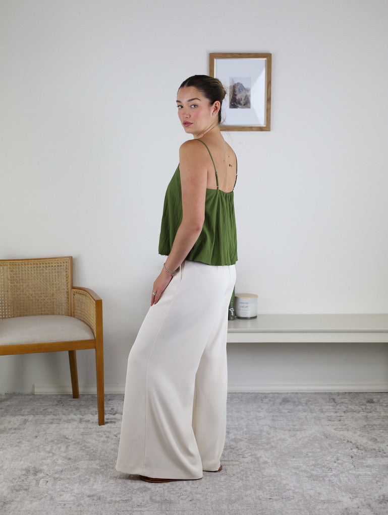 Reneece Cami Top with Bubble Hem