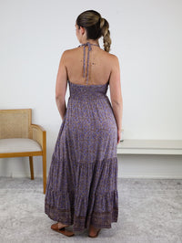 Aaliyah Printed Halter Maxi Dress