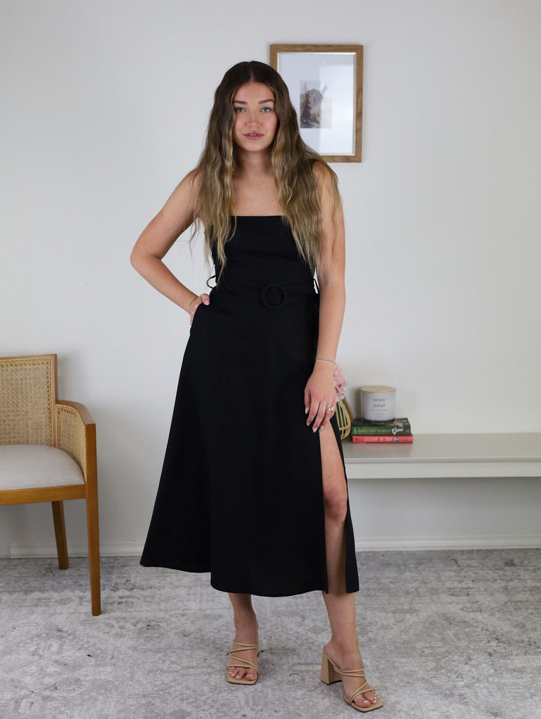 Yasmin Midi Dress - Black