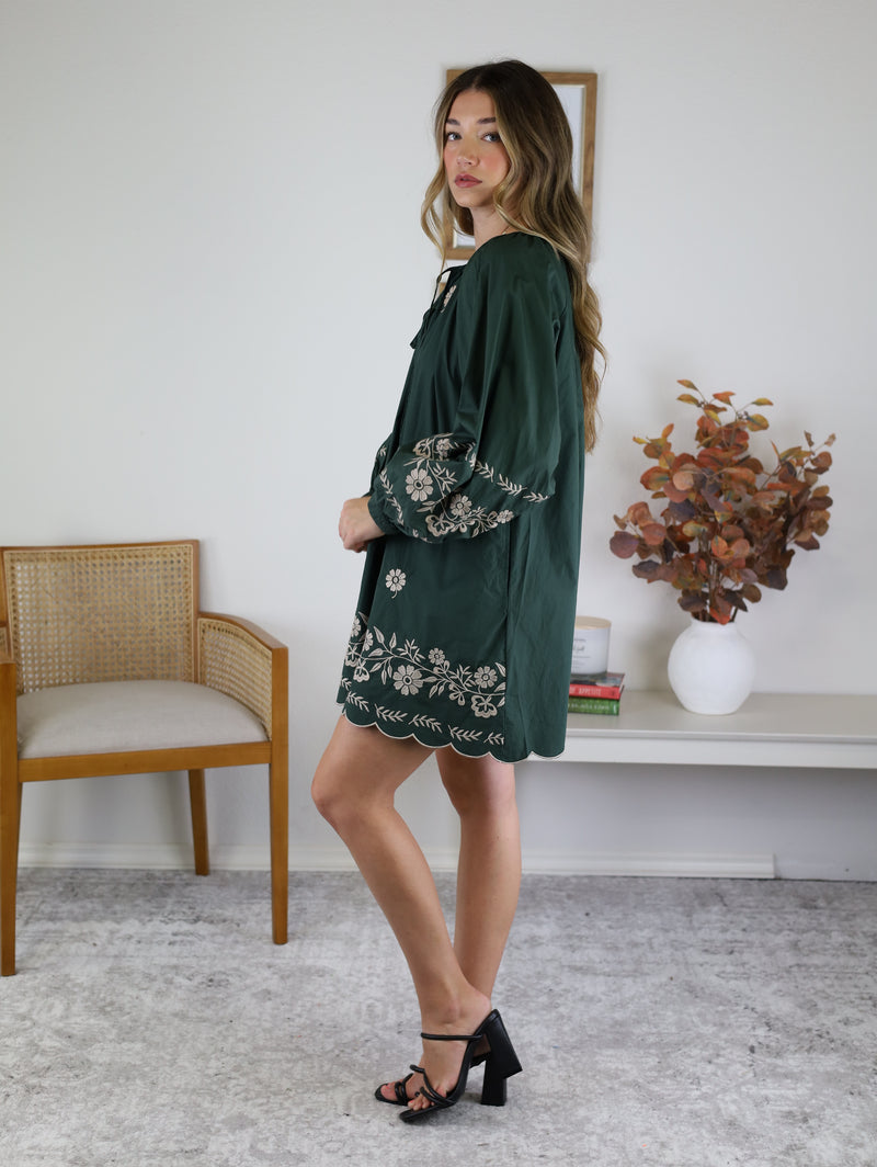 Hunter Embroidered Mini Dress