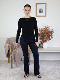 Clara Knit L/S Scoop Back Top - Final Sale