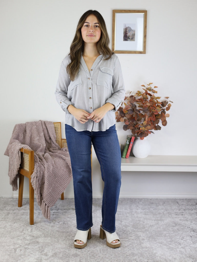 Aris Button Down Top