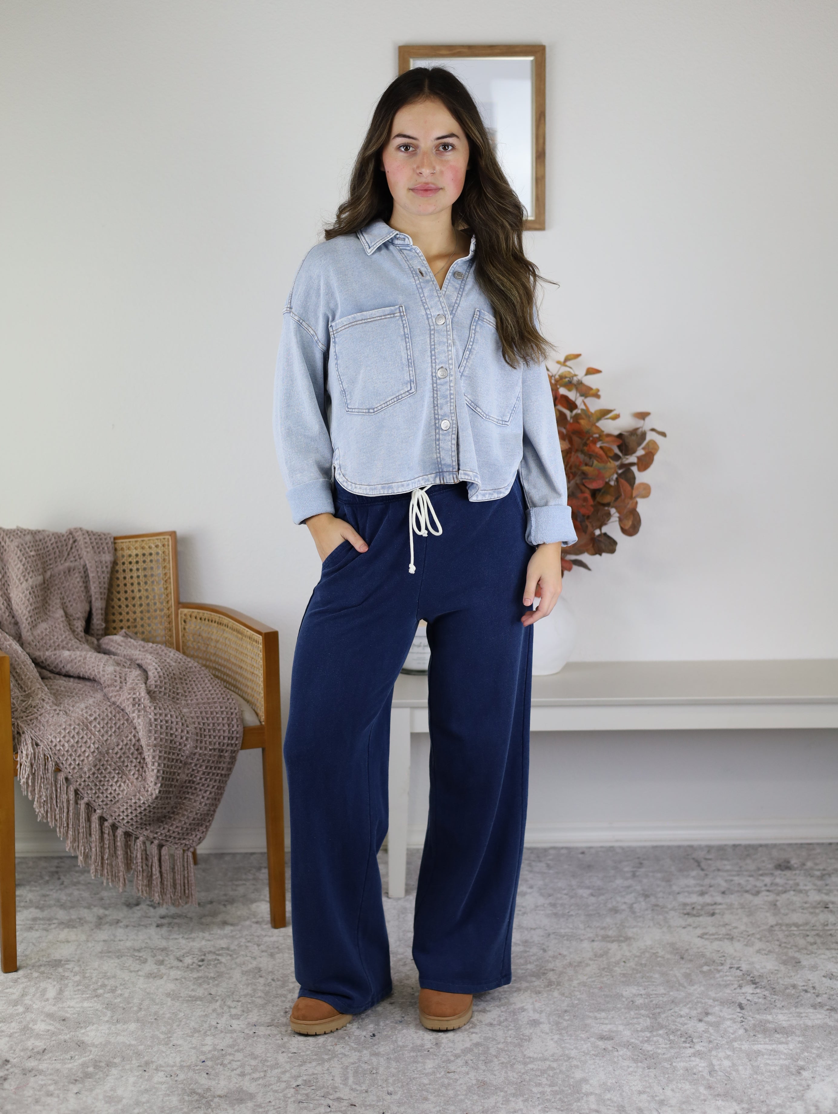 Z Supply - All Day Cropped Knit Denim Jacket - – Glitz Fine Clothing