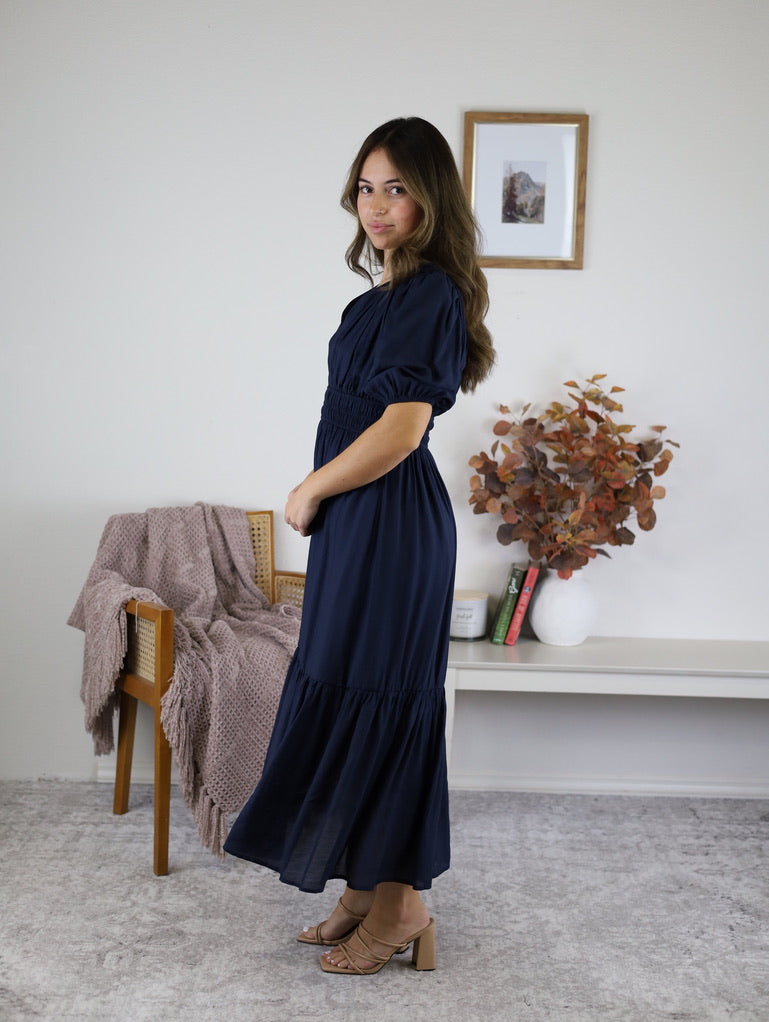 Midnight Garden Midi Dress