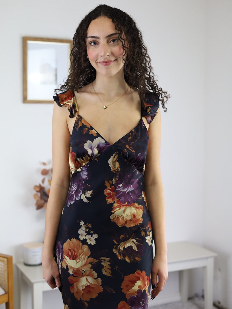 Nightfall Floral Midi Dress