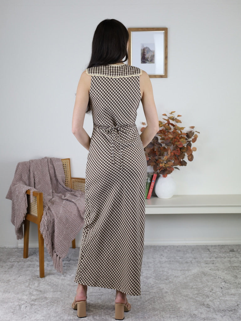 Marianna Gingham Midi Dress