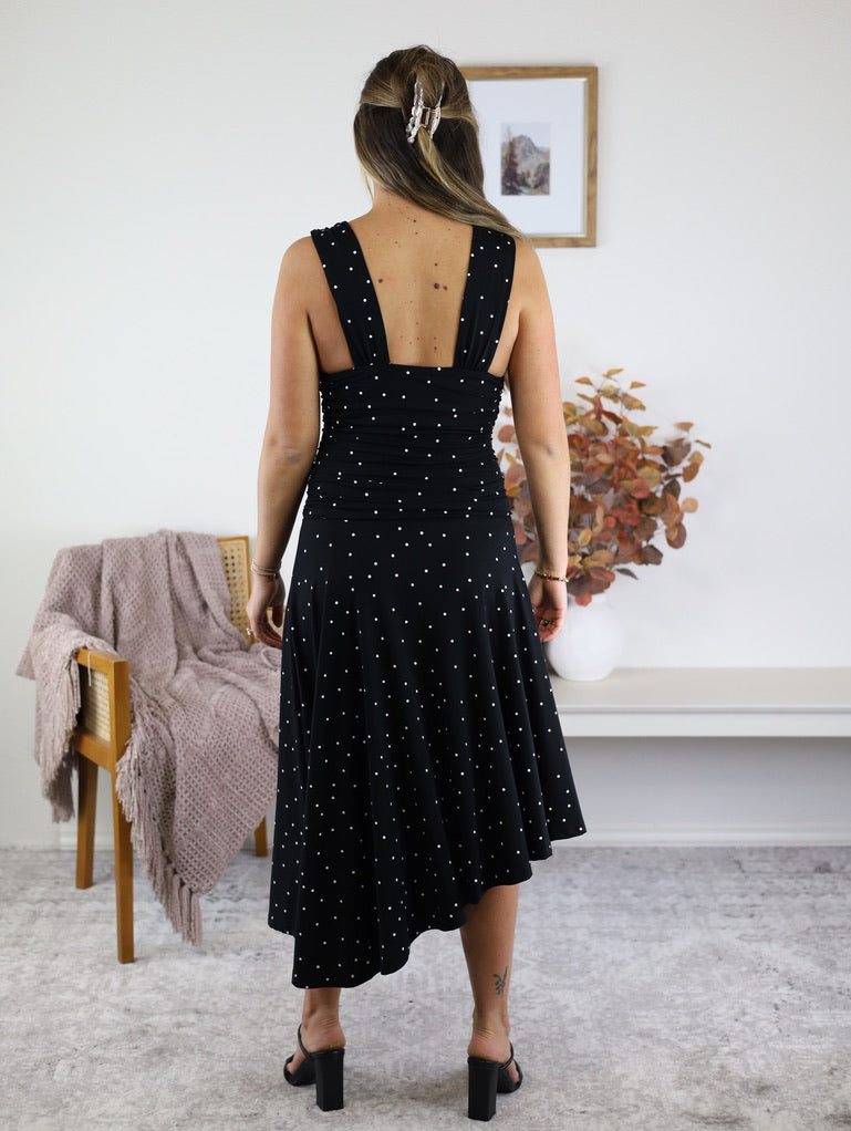 Liza Polka Dot Midi Dress