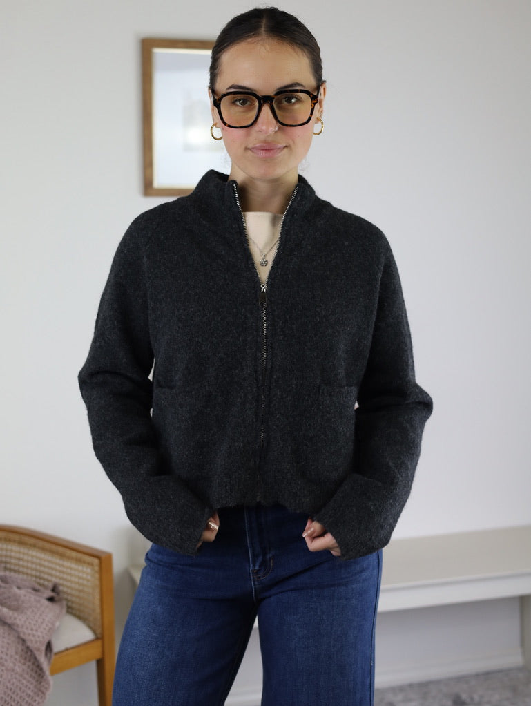 London Zip Up Sweater Jacket