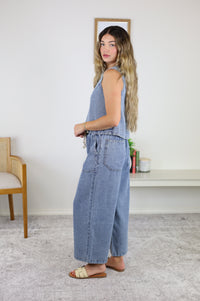 Pilar Wide Leg Denim Pants