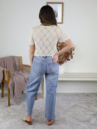 Z Supply - Luna High Rise Crop Bowed Denim