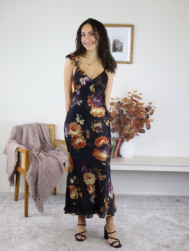 Nightfall Floral Midi Dress