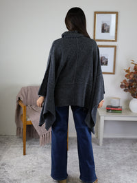 Estelle Poncho Turtle Neck Sweater