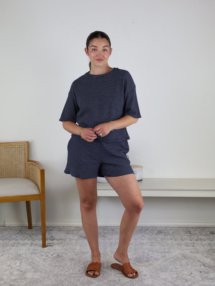 Urban Striped Two-Piece Lounge Set