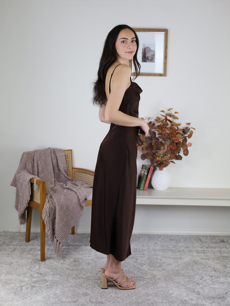 Fallon Cowl Neck Midi Dress