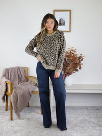 Jules Classic Leopard Print Jacquard Cardigan
