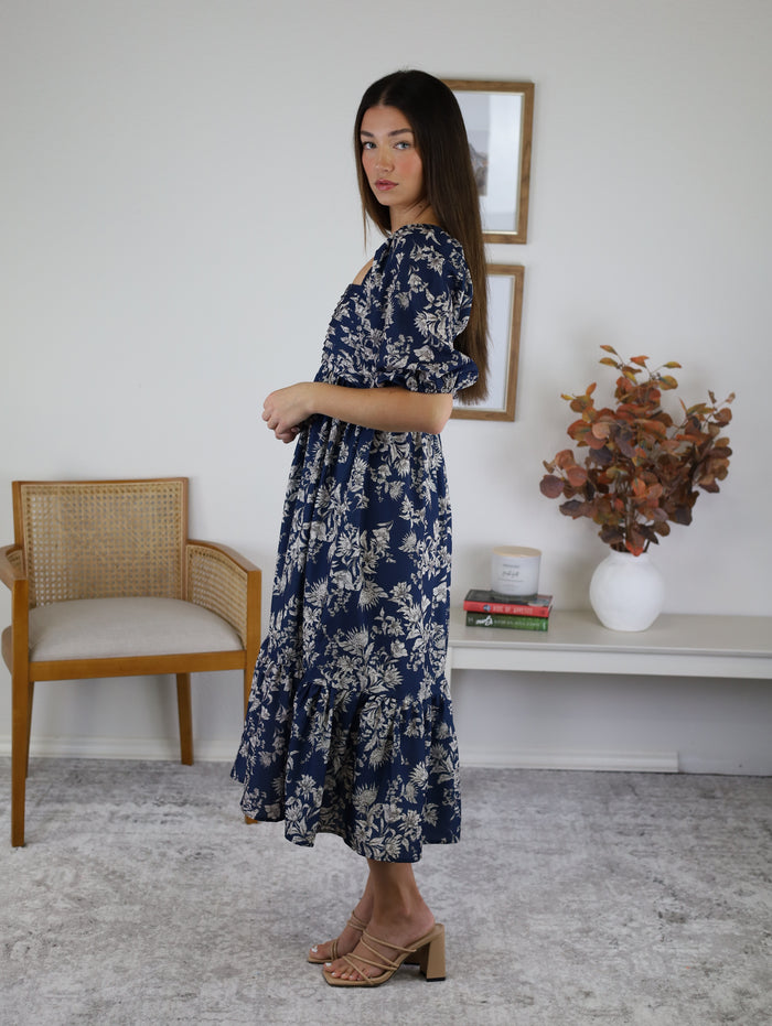 Clarita Floral Midi Dress