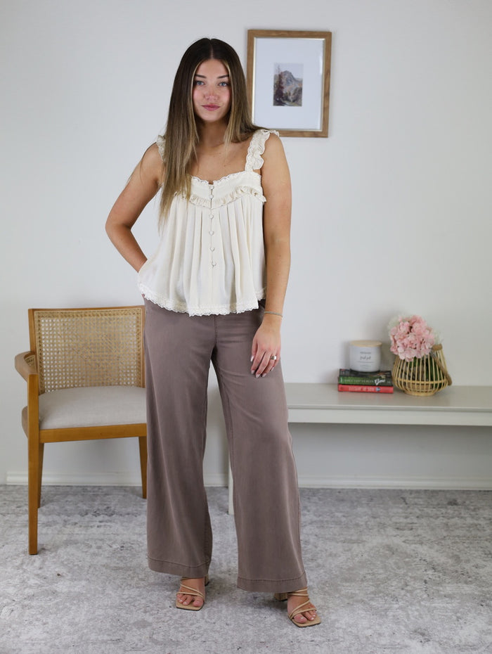 Erica Lace Trimmed Top