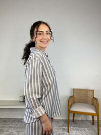 Reese Button Up Stripe Top