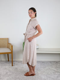 Whitney Striped Midi Dress