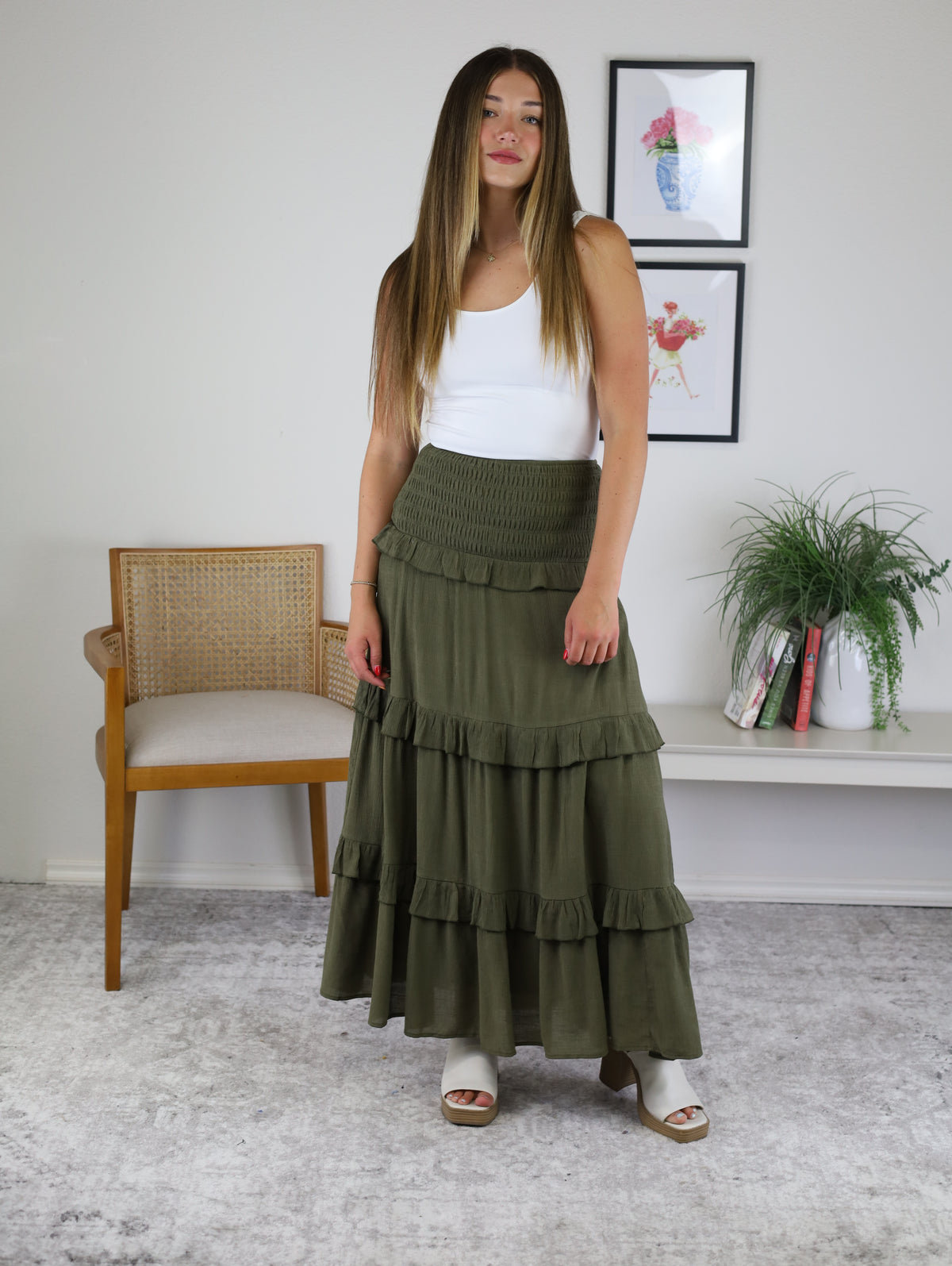 Trudie Ruffle Tier Maxi Skirt or Dress