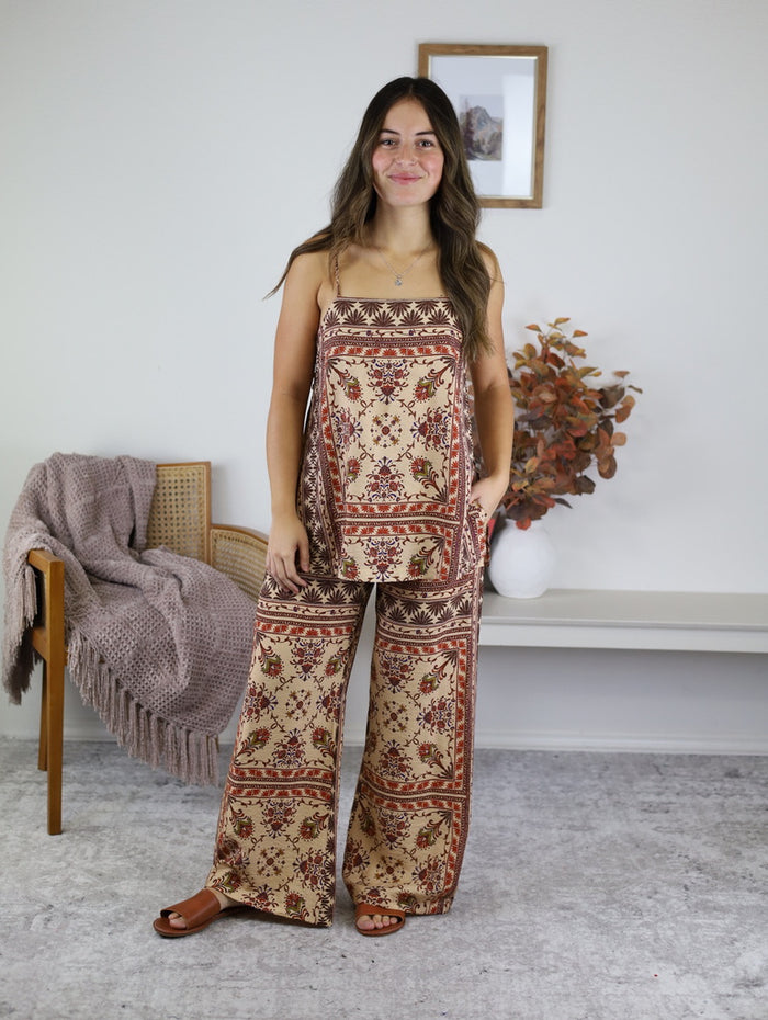 Raini Printed Top/Pant Set