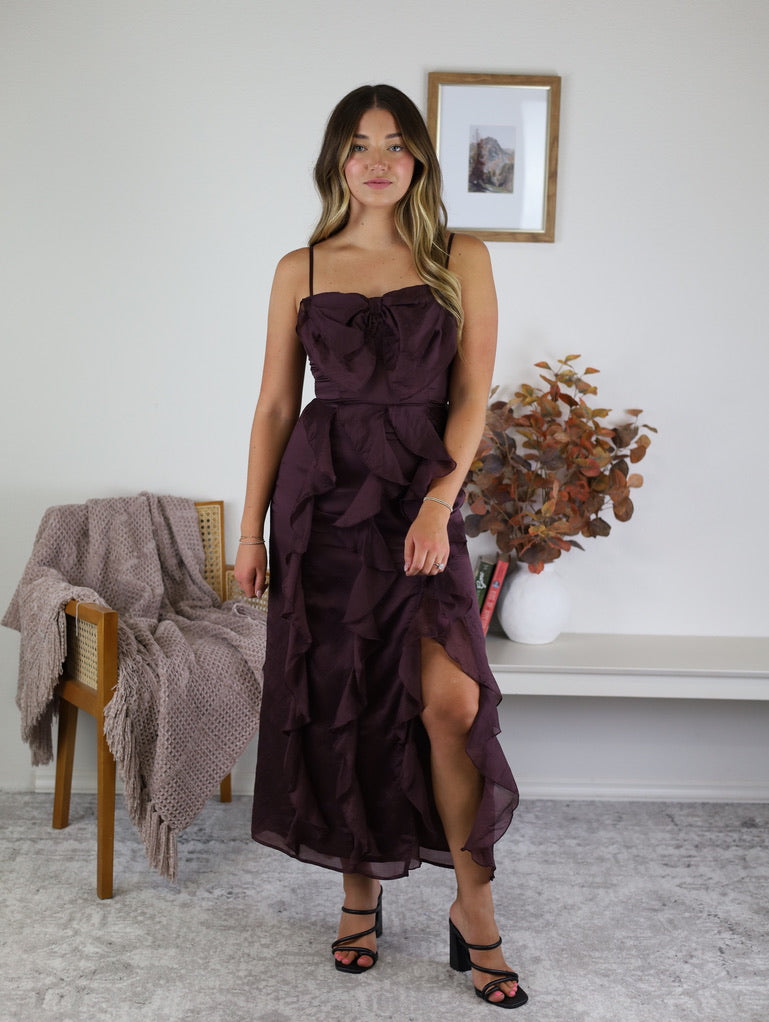 Quin  Ruffle Midi Dress