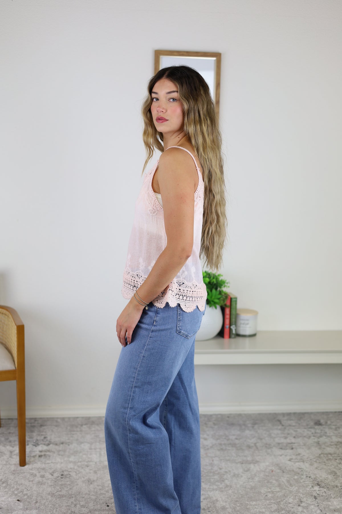 Luci Lace Trim Camisole