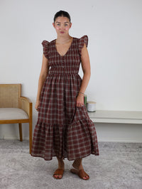 Elijah Plaid Midi Dress