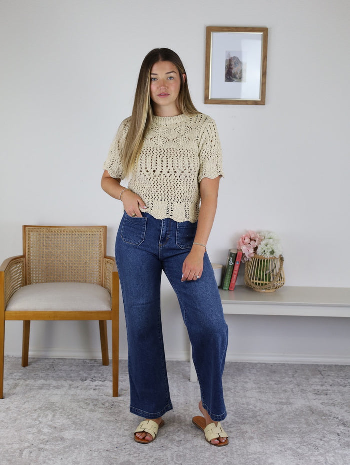Blu Sheer Knit Sweater - Final Sale
