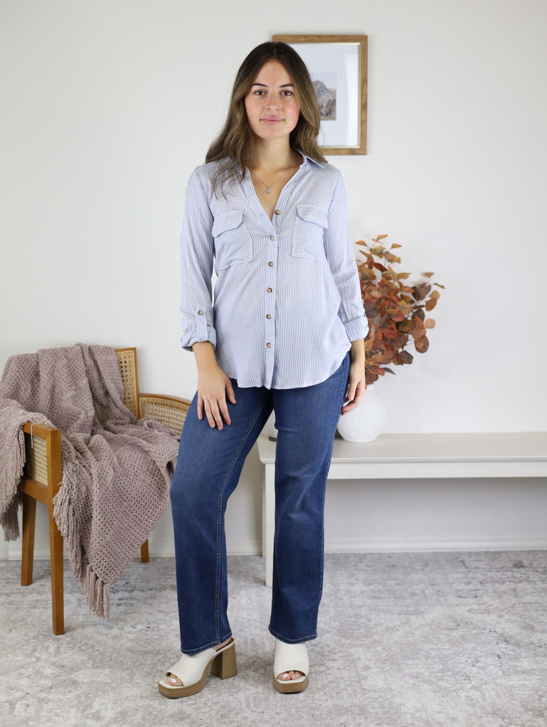 Aris Button Down Top